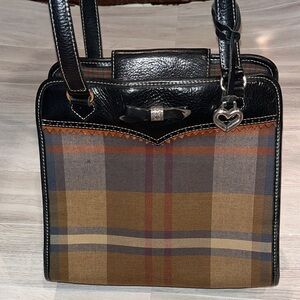 VTG Plaid Black and Brown Brighton  shoulder Bag